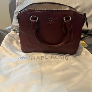 Michael Kors Deep Red Leather Satchel